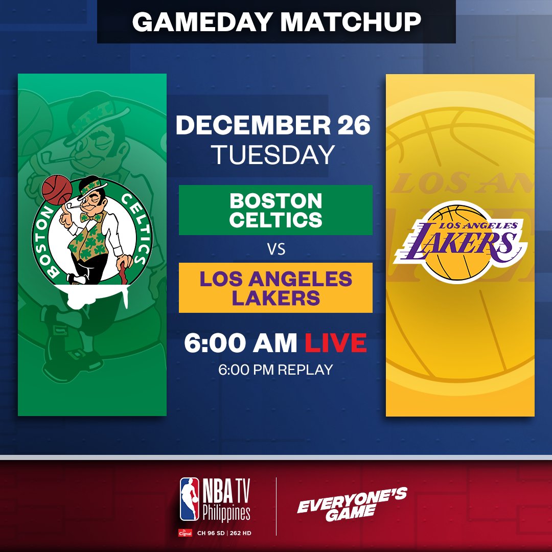 Rivalry rekindled

Jayson Tatum and the Boston Celtics face LeBron James and the Los Angeles Lakers for some good ol' post-Christmas Day treat!
