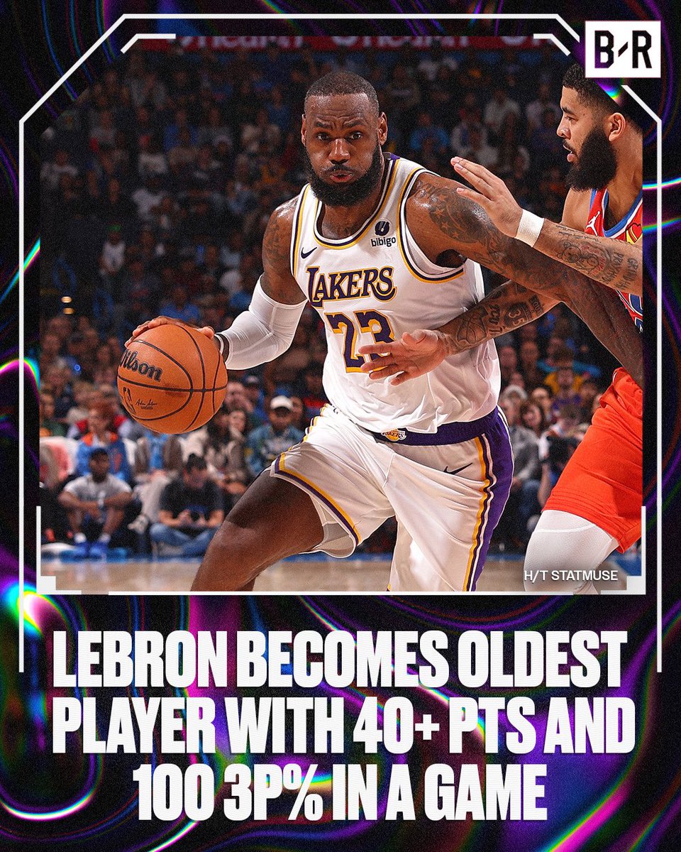Bron dropped 40 and was 5-5 from deep to snap the Lakers 4-game losing streak 😤

(h/t: <a href="/statmuse/">StatMuse</a>)