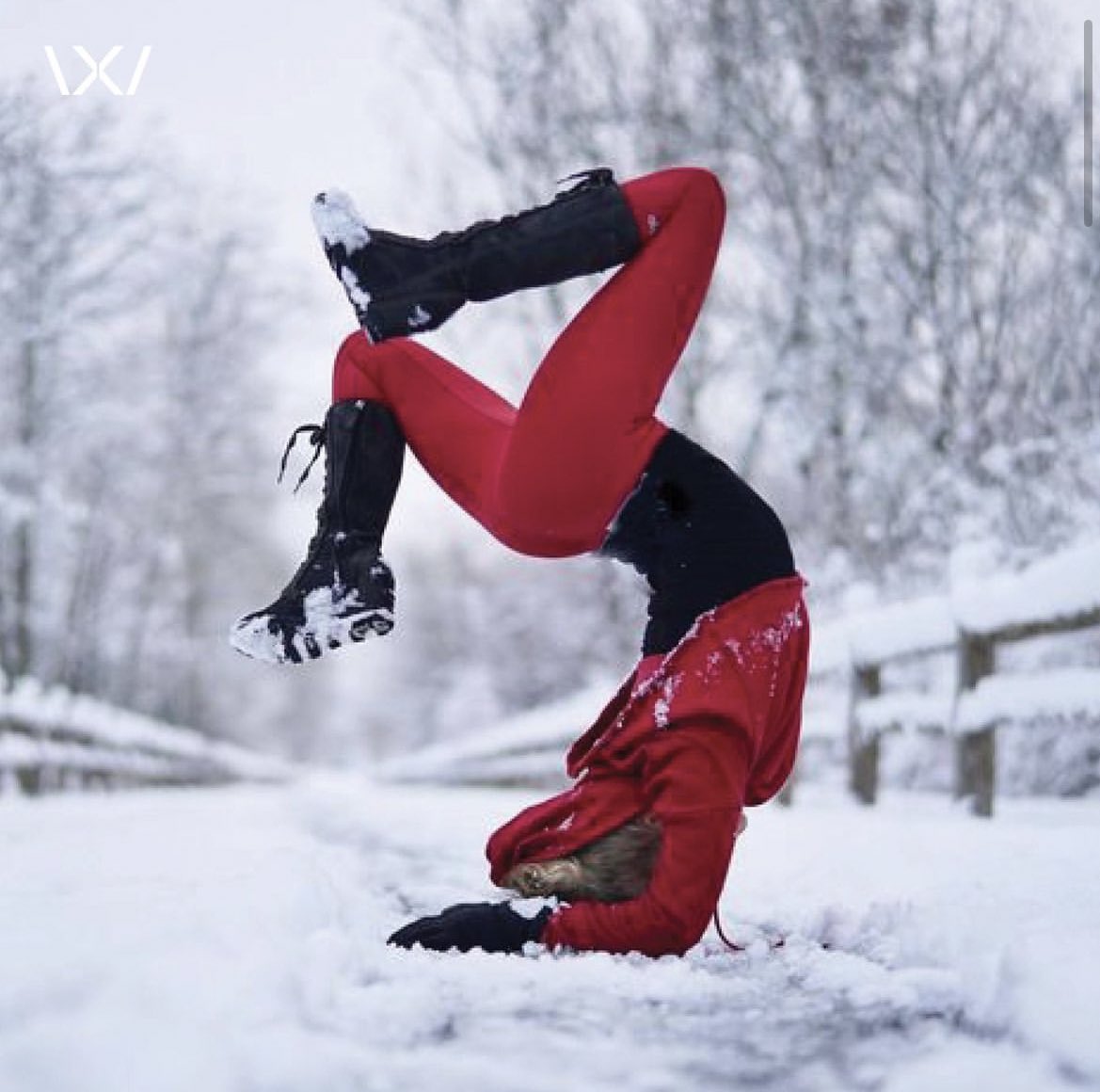wearableX's tweet photo. When you want to practice yoga outside but it’s below freezing! https://t.co/tdCk4qdXvC