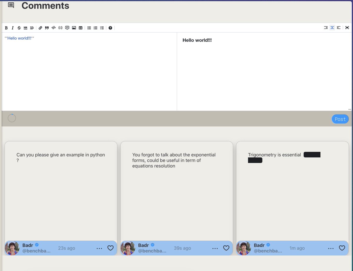 arltools's tweet image. NEW UPDATE
You can now comment below arlnotes, with obviously the support of markdown.
Still a beta so there is still issues with liking posts but they will be fixed really soon~