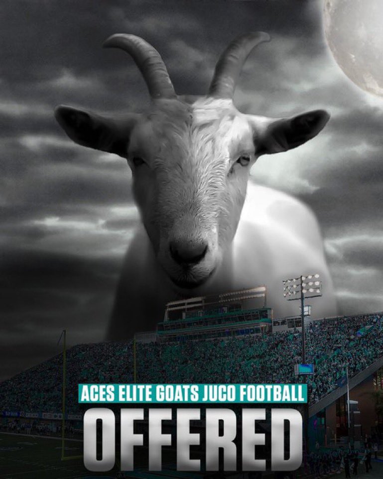 AGTG after a great talk with @ChrisGriggs9 I’m a proud to say I have received my first offer to Aces Elite Goats football @thecoachsutton @DunnellonFTBL @OcalaPreps @GoMVB