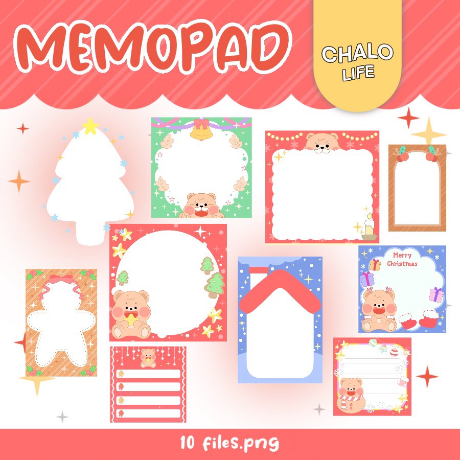 cchalolife's tweet photo. MEMOPAD | Christmas 2023 (chalolife)
-10 files.png
-ใช้สำหรับตกแต่งGoodnotes Planner Notebook

ส่วนตัว30-
เชิงพาณิชย์69-
สนใจทักแชทหรือจิ้มลิ้งค์ https://t.co/Vm1RAbwqqs

#Christmas #png #ไฟล์png https://t.co/uvwdkBQBjj