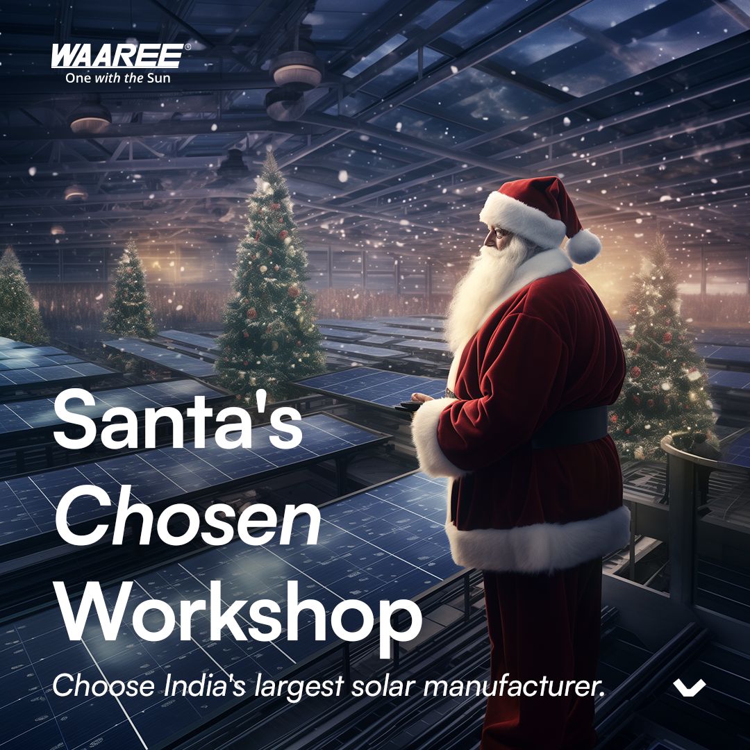 waareegroup's tweet photo. Welcome to Waaree Energies' state-of-the-art manufacturing site - Santa's chosen workshop for solar magic! Here, we combine cutting-edge technology and expert craftsmanship to fulfil our promises and deliver excellence.

#SolarMagic #WaareeWorkshop #InnovativeManufacturing https://t.co/YoA0c4IioJ