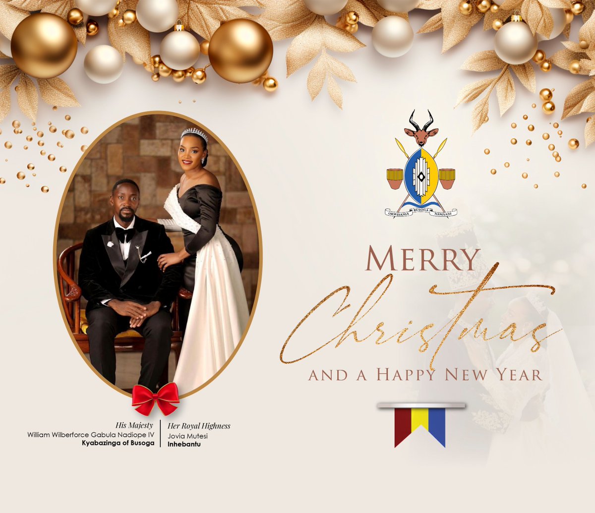 KingNadiopeIV's tweet photo. Merry Christmas 

Let us follow Jesus Christ's teachings of love,compassion  kindness ,charity and  committing ourselves to the welfare of our society

May this festive season fill your lives with warmth and joy. https://t.co/W16nt2Vinm