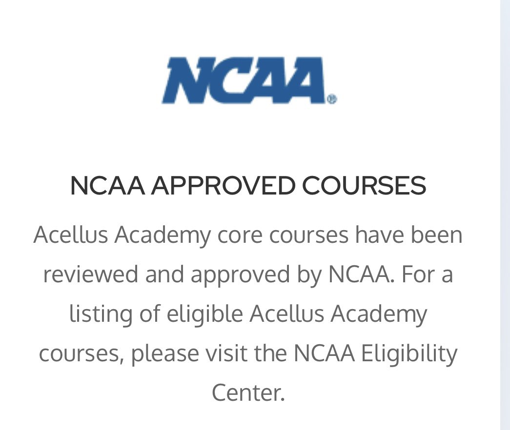 ChrisGriggs9's tweet photo. Aces Elite Post Grad Athletes will reclassify & enroll at @AcellusAcademy  for credit recovery. They will redo low gpa core courses to higher their core gpa. Athletes stay 1/2 of Full Year

Will also take SAT-ACT prep Classes to help with College Placement Test Score

-English
-Science
-Social Studies
-Math