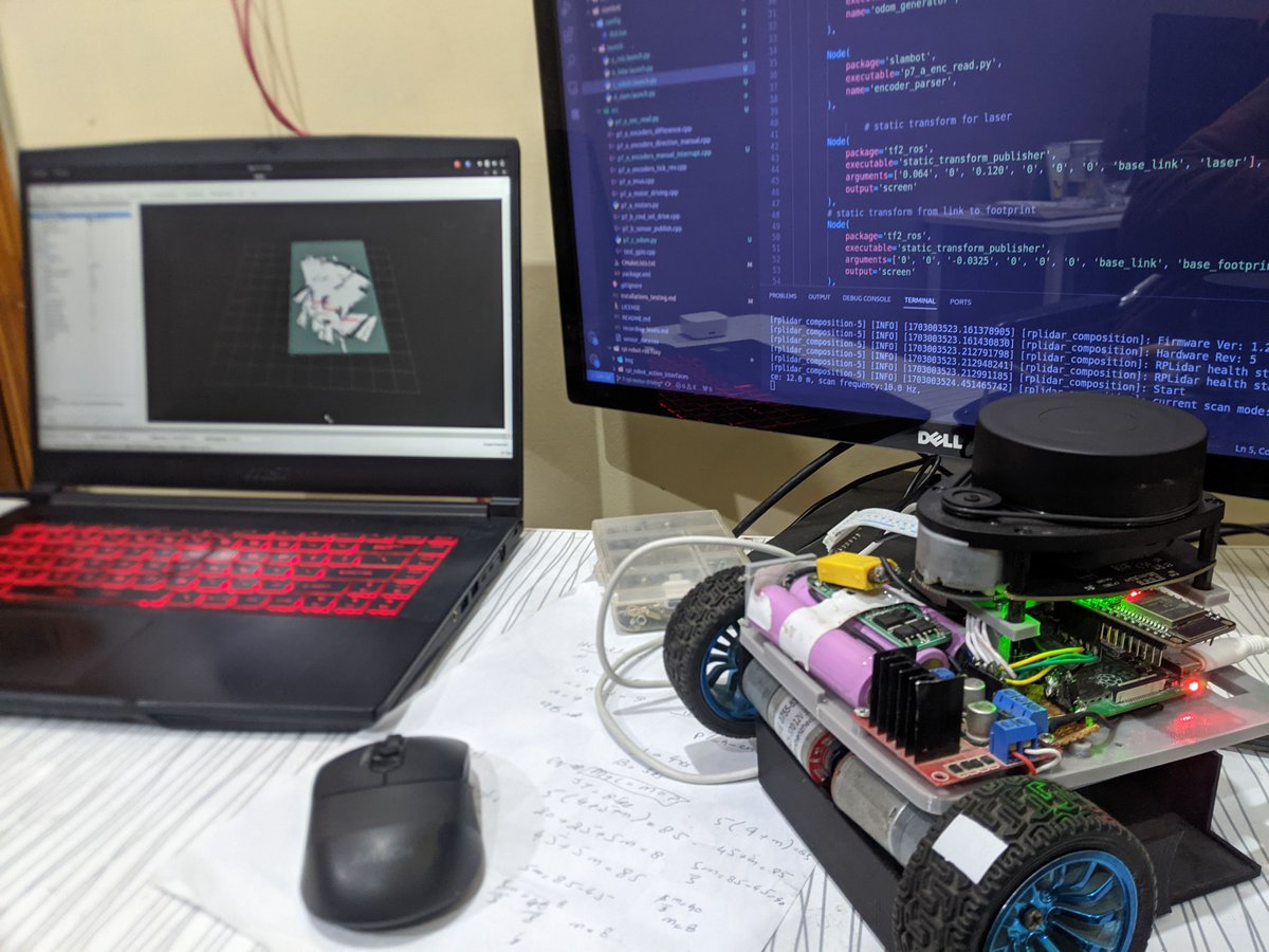 Odometery for a SLAM robot is very important - low quality odom generated = a lot of time wasted. Slamtool box package has made alot of things simplified. #robotics #ros2 #edtech #mobilerobotics #slam