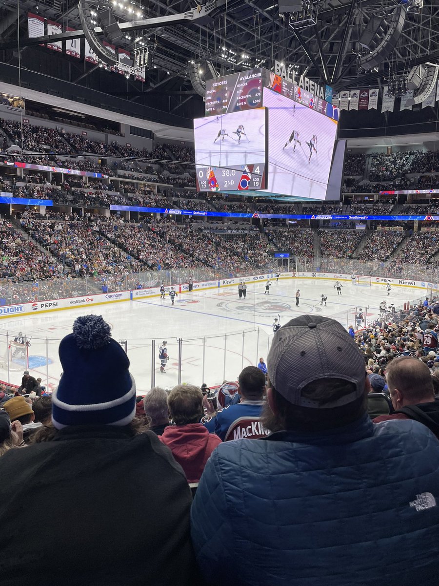 bootehlicious's tweet photo. We went to our first Colorado Avalanche game, and my first hockey game ever! Proooobably the most fun sport to see live! Now we’ve seen the @Rockies win, the @Broncos win, AND the @Avalanche win! So. We are just good for Colorado sports. #goavsgo https://t.co/GMCDeflCd0