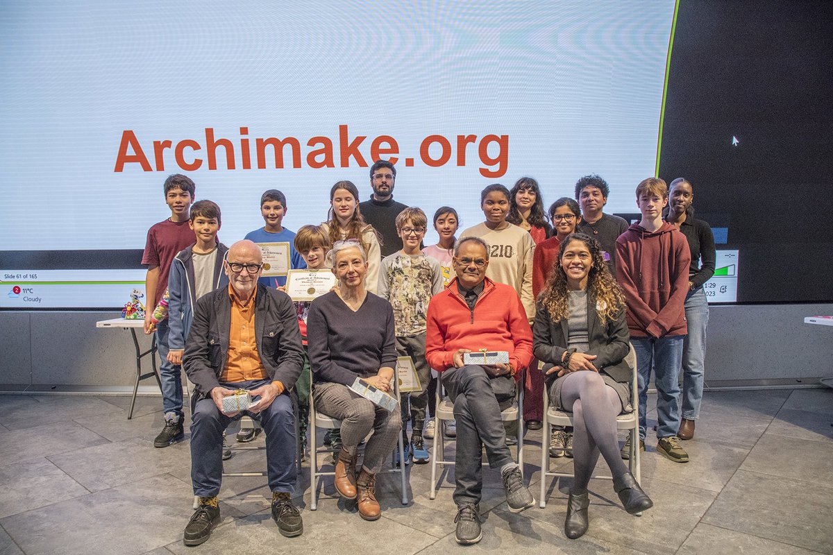 Archimake's tweet image. Autumn 2023 Project Review event 2 weeks ago was a great success.

Well done to all the Archimakers for their outstanding presentations. We extend our gratitude to our esteemed Guest Reviewers

Find out more at archimake.org/contact

#journey #architecture #kidsworkshop
