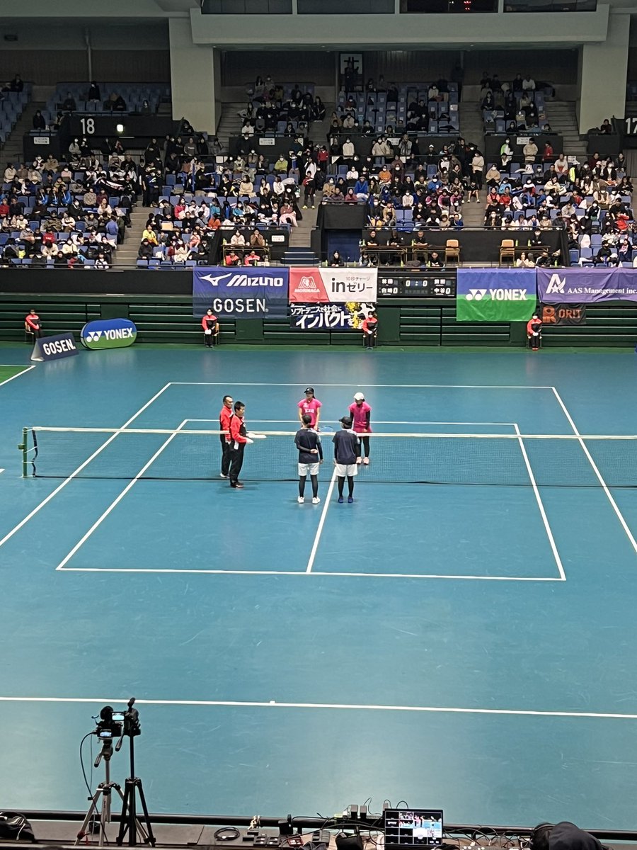KSA_Official1's tweet photo. リココーチ、準決勝始まります！！！
インハイチャンピオン前田・中谷ペアとの対戦です🔥

#JAPANGP2023
#ソフトテニス https://t.co/PD1gaOU0js