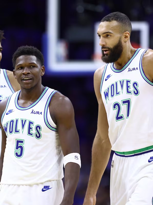 Anthony Edwards tonight:
34 PTS - 5 REB - 10 AST

Rudy Gobert tonight:
21 PTS - 17 REB - 77% FG