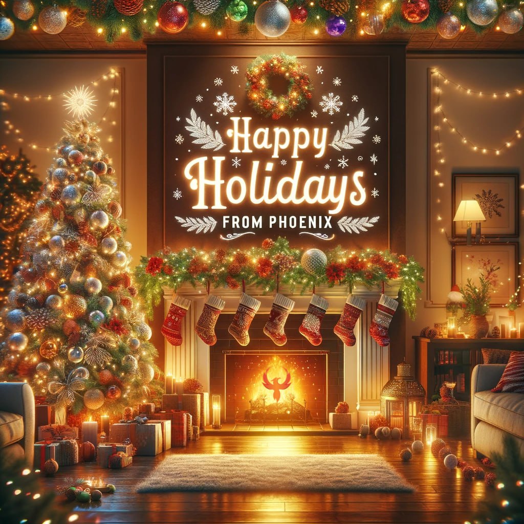 We wish you a festive season filled with innovation, prosperity, and connectivity. May your digital dreams be as resilient and ever-evolving as the blockchain. Happy Holidays Phoenix Phamily!

#BlockchainCelebration #HappyHolidays #web3 #phx