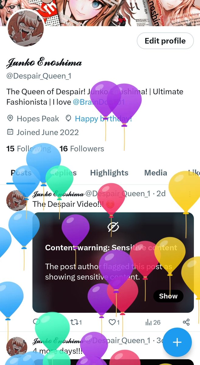 Despair_Queen_1's tweet photo. ITS MY BIRTHDAY!!!!! https://t.co/LAk0nbHG4s