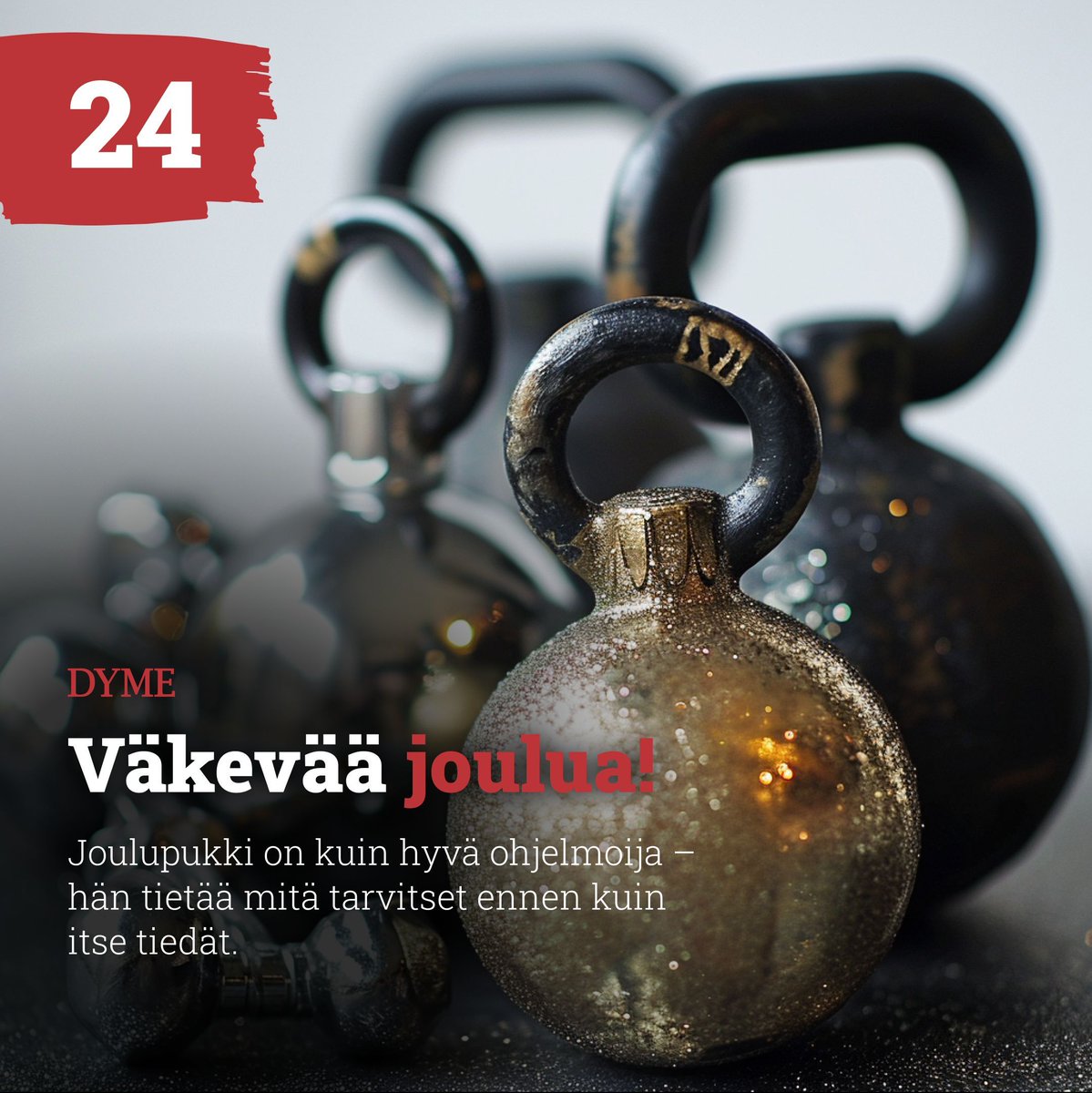 DymeSolutions's tweet photo. Häiriötöntä ja latenssivapaata, mutta ennen kaikkea väkevää joulua!

#joulu #jouluaatto #kovapaketti https://t.co/vqXC5RR52B