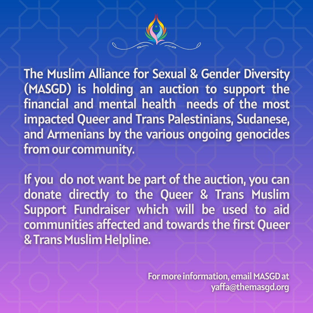 Make sure to check out the action which will be used to support the needs of those whom are affected by ongoing violence and please support. JazakAllah Khayr!

Link to the auction and fundraiser in our linktree ‼️