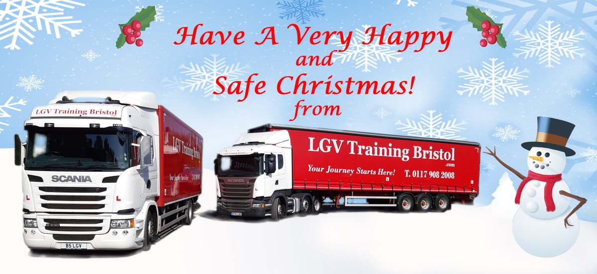 LGV Training Bristol wish each and every one of you, a very happy Christmas. A special thanks to all the truck drivers out there that are working hard to keep the shelves stacked, so we can enjoy our festive period Drive Safe everyone! Wishing you all the very best for 2024