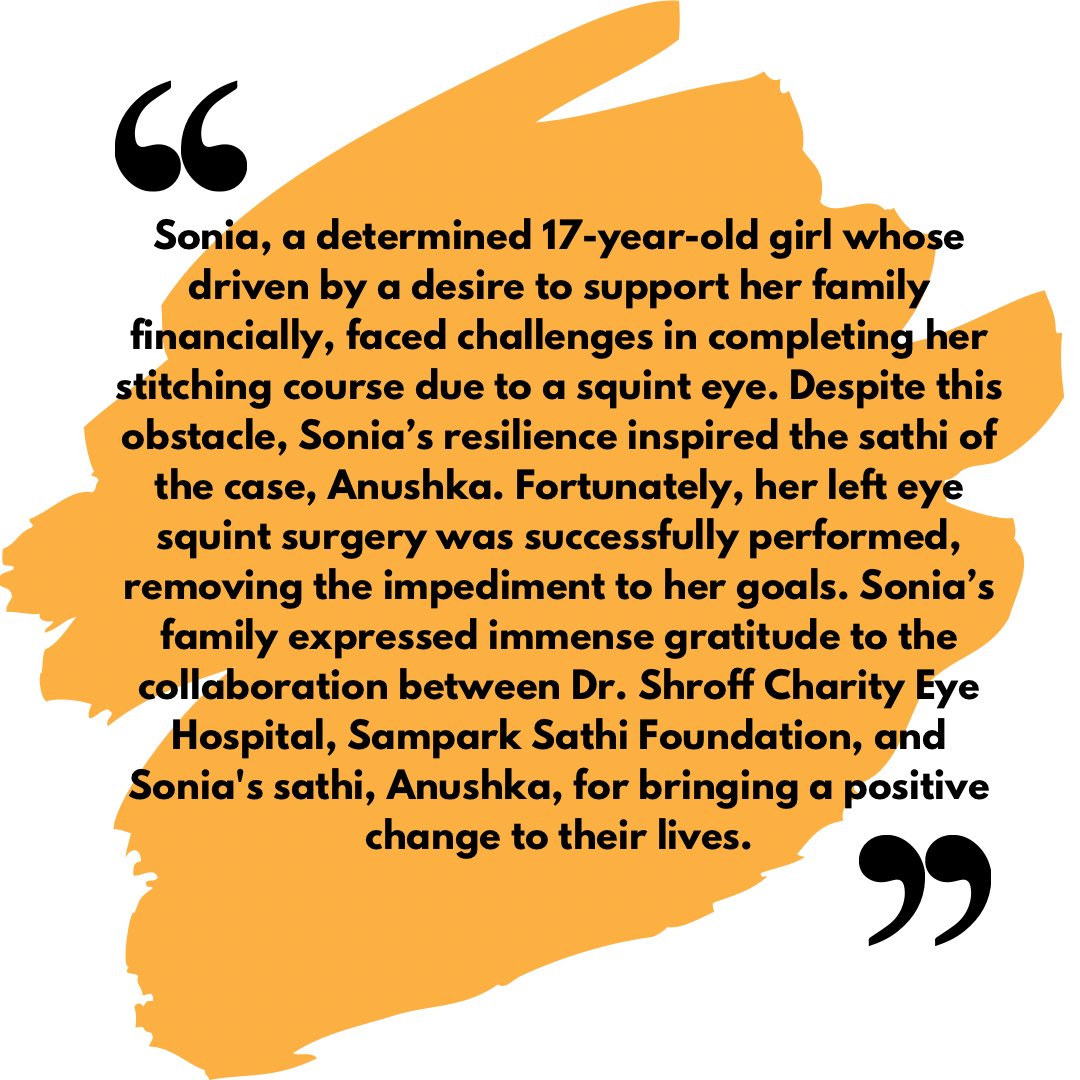 SamparkSathi's tweet photo. Sonia's triumph: Overcoming a squint eye obstacle to achieve her dreams. 🌟 #Inspiration #ChangingLives #beAsathi #sathioftheunderprivileged #eyesurgery #squints #instadaily #india #eyecare #samparksathifoundation #sathi #volunteer #volunteerindia https://t.co/qe2W2qwh5c