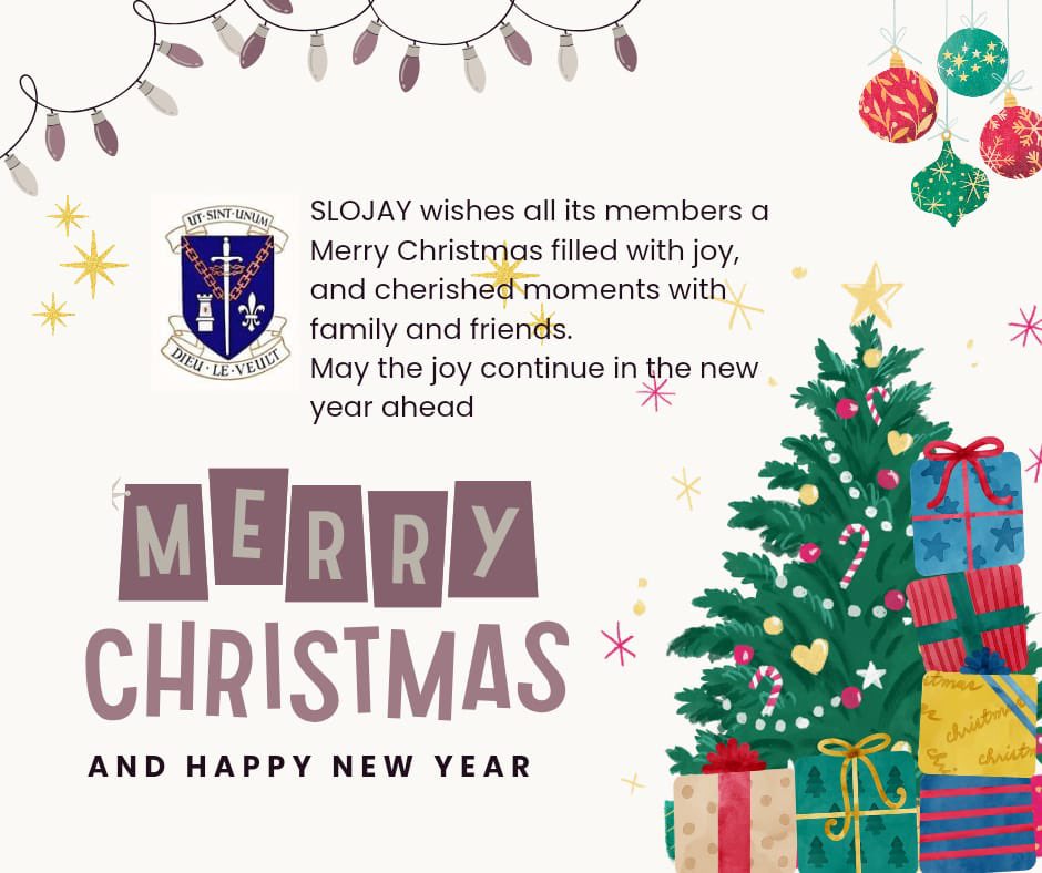 Wishing all our SLOJAY family a season filled with joy, laughter, and the warmth of cherished memories. Merry Christmas from your alma mater! 🎄✨