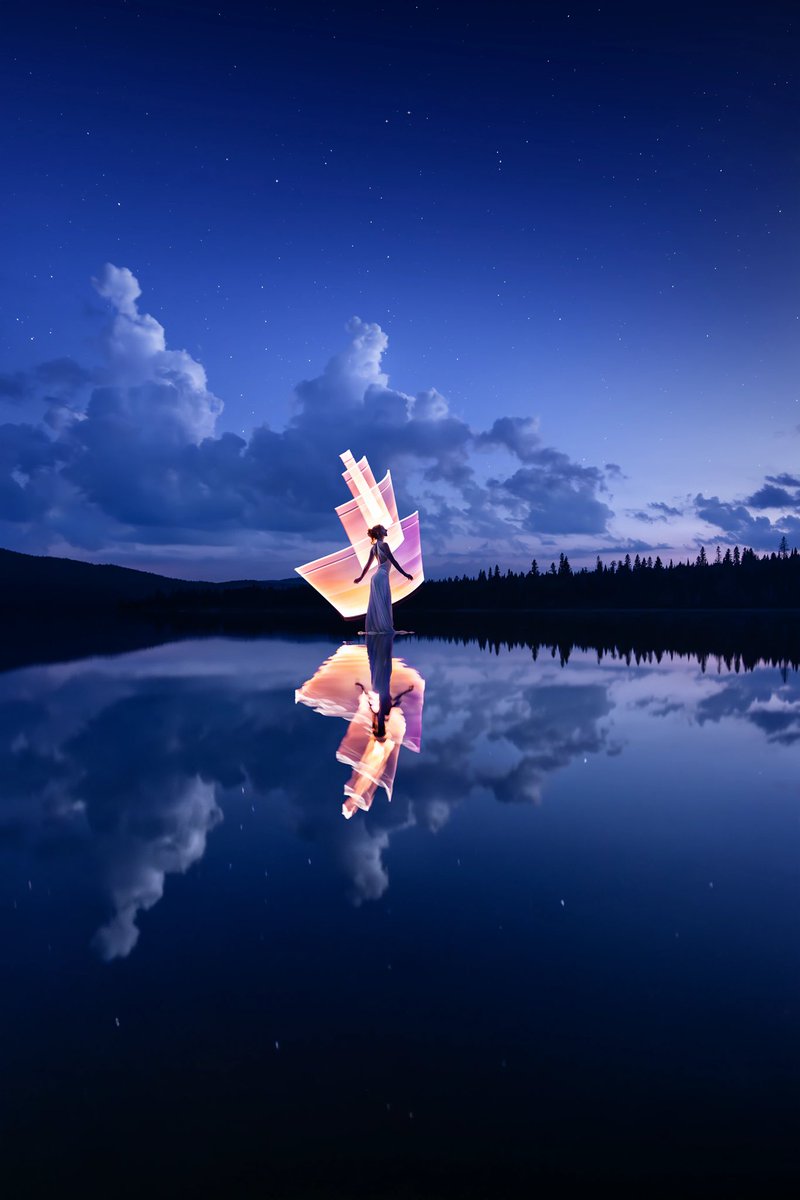 Breathtaking long exposures from creative duo <a href="/ericpare/">Eric Paré</a> and <a href="/kimhenrydance/">Kim Henry</a> light up the night sky.  Movement and light surprise and delight in the Night Reflection series of collections. sloika.xyz/ericpare.eth #nftphotoreview #nftphotography #nft #nftcollector #nftcommunity