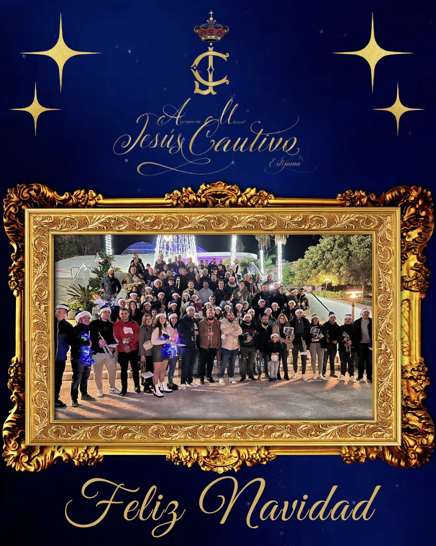 amcautivo's tweet photo. La Agrupación Musical Jesús Cautivo de Estepona les desea
𝐅𝐞𝐥𝐢𝐳 𝐍𝐚𝐯𝐢𝐝𝐚𝐝 🎄✨💙 https://t.co/ySnH3e9Cgb