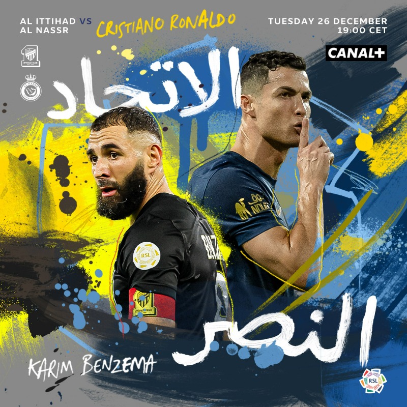 SPL_EN's tweet photo. It's one of the biggest games of the season 🍿

@ittihad_en v @AlNassrFC_EN

Watch on @CanalPlus 📺 

#yallaRSL https://t.co/nSP8r9Iu7Y