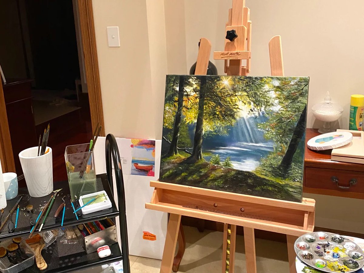 rem49er's tweet image. The process of mixing colors and bringing a blank canvas to life is incredibly satisfying for me.🎨🎨😍