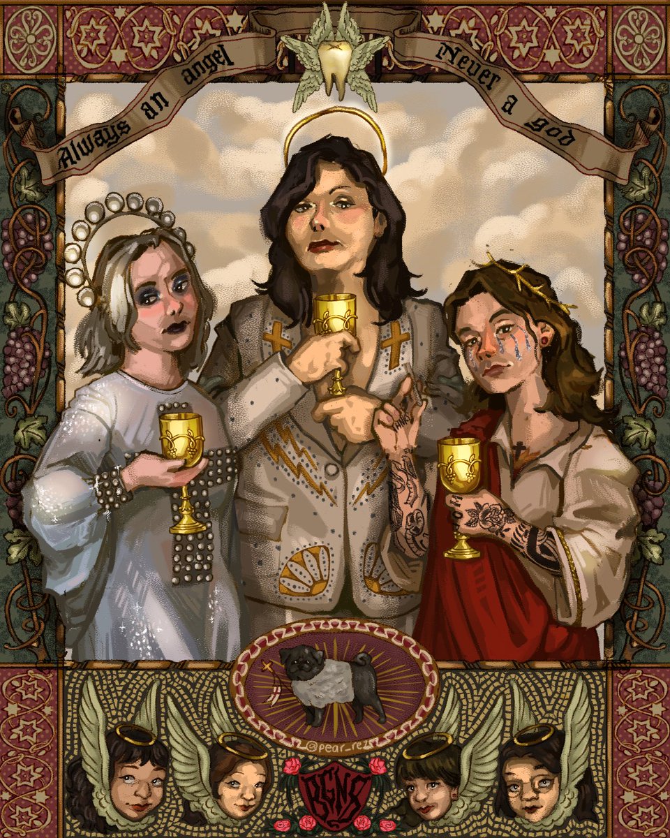 pear_rez's tweet photo. ꧁༒☬𝕭𝖊 𝖓𝖔𝖙 𝖆𝖋𝖗𝖆𝖎𝖉☬༒꧂
Where were YOU when Boygenius was dressed up as the holy trinity for their Halloween concert?

Ending 2023 with my biggest digital piece yet! Thanks for sticking with me

Progress below 
#boygenius #artph #julienbaker #lucydacus #phoebebridgers https://t.co/ONkZgNnDuM