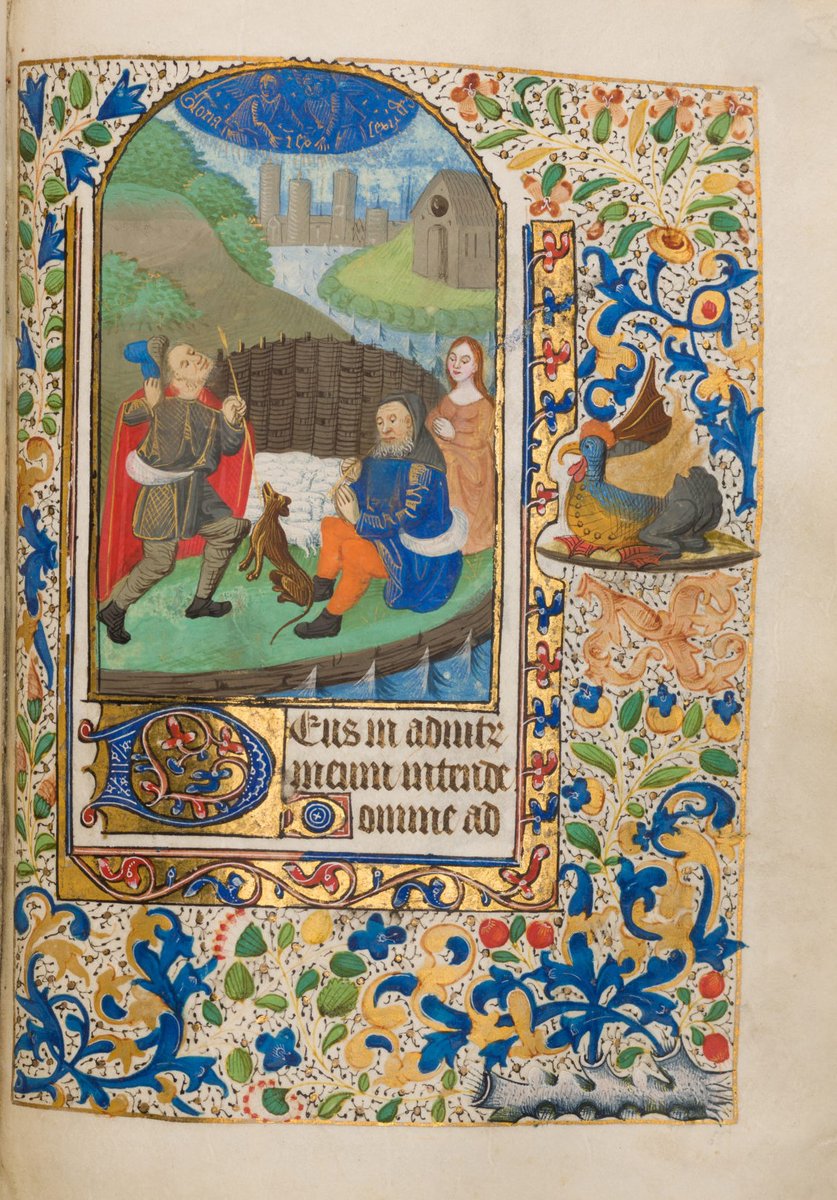 Wishing everyone a happy Christmas from Winchester. These miniatures are from Fellows' Library MS102, a Book of Hours by the Master of the Rouen Échevinage (active 1455-85).
#MedievalTwitter #MedievalManuscripts