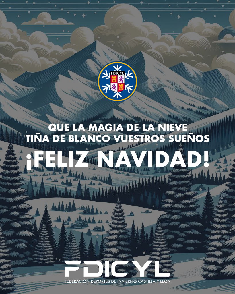Desde la Federación de Deportes de Invierno de Castilla y León os deseamos unas muy felices fiestas navideñas y un próspero año 2024. 🎄✨

#feliznavidad #fdicyl #todosfdicyl #blancanavidad