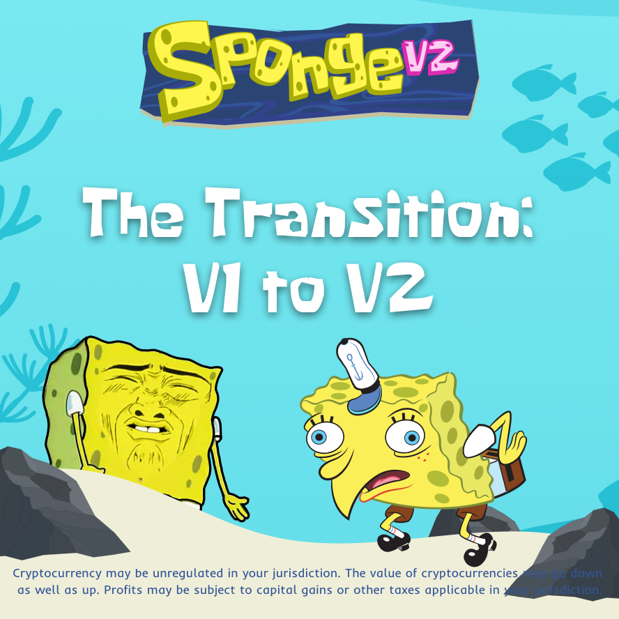 spongeoneth's tweet photo. #Sponge is making a comeback, bigger and more absorbent than ever before - this time with added utility!

We’re transitioning from V1 to V2 by launching a new ERC-20 token on #Ethereum via a #Stake-To-Earn method. 🧽🧽🧽

Visit our website to learn more! 🚀

#SpongeV2 #Crypto https://t.co/OxPwRspYUZ