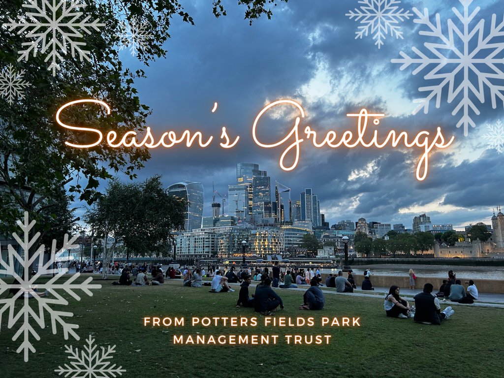 We’d like to wish all our friends, neighbours, visitors and clients a very happy festive season. Potters Fields Park and St. John’s Churchyard will be open throughout the holidays for everyone to enjoy a Christmas or New Year stroll ⛄️❄️✨