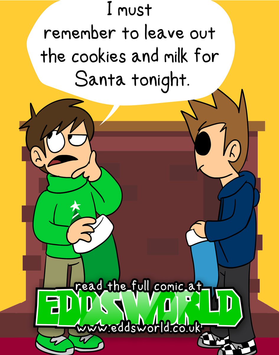 New comic! It’s very important to give Santa a warm welcome. Read it here: eddsworld.co.uk/comic/420 🎨: @jonmastu and @andyWclift