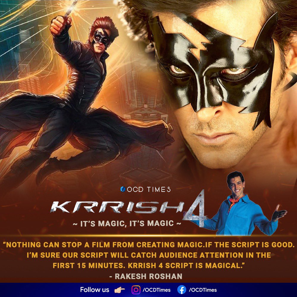 Krrish 3 ke 12 saal baad ayegi ye film. Magical se kam kuch chalega bhi nahi humko 😇
.
#OCDTimes #Krrish #Krrish4 #HrithikRoshan #RakeshRoshan #PriyankaChopra #SuperheroMovie #Bollywood #IndianSuperhero