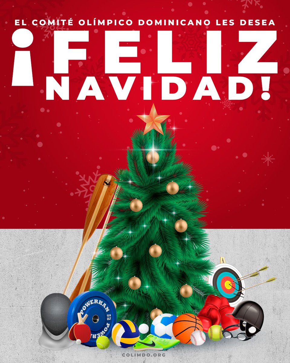 El Comité Olímpico Dominicano y su Comité Ejecutivo, les desean una Noche Buena llena de alegría, paz y amor, y una Feliz Navidad de bendiciones.

#colimdo