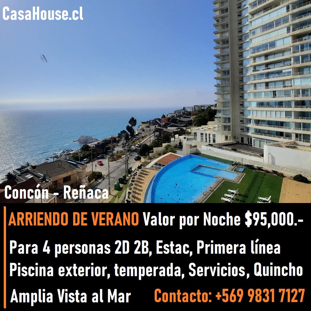 #PropiedadesViña
#ArriendosViña
#Arriendotemporal
Reserve con tiempo, Dpto. para 4 personas, en primera línea, sector Eluchans, Concón-Reñaca, Viña del Mar. 

Desde $95,000.- (Por noche)

🇨🇱  Revise detalles 👇 casahouse.cl/propiedades/re…