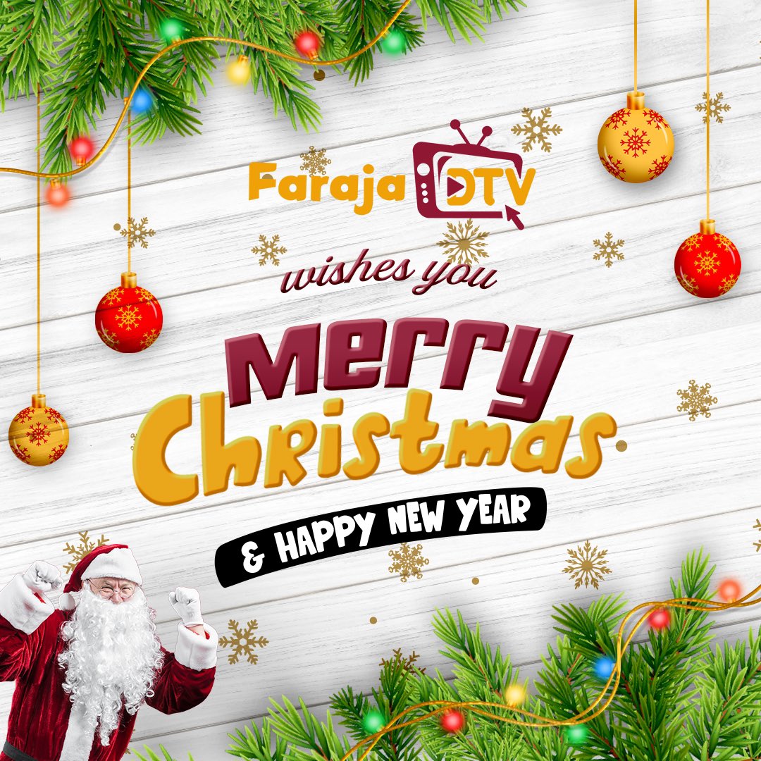FarajaDTv's tweet photo. 🎄 Merry Christmas, Faraja TV family!
Wishing you joy, warmth, and unforgettable moments this festive season.
#MerryChristmas2023
#FDTVNews | #FDTvUpdates https://t.co/DNdbWHE2U3
