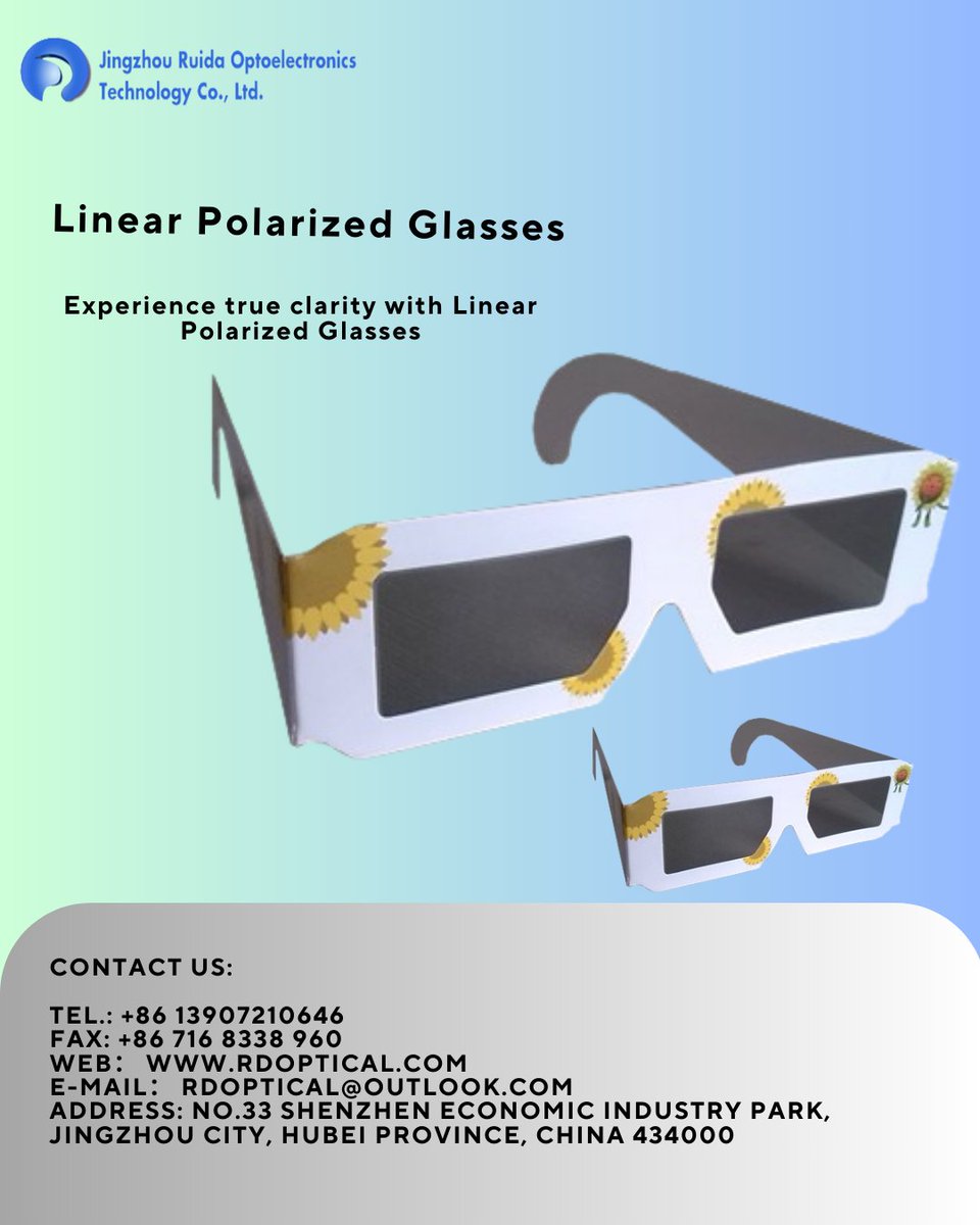 rdoptical's tweet photo. Are you tired of squinting under the harsh glare of the sun? Look no further than Linear Polarized Glasses from https://t.co/aqvll8qyi9. Visit us: https://t.co/x9szIIYGnr

#LinearPolarizedGlasses #CircularPolarizedGlasses
#3DFireworksGlasses #RedCyanGlasses #3DFireworksGlasses https://t.co/gblOETd9JB