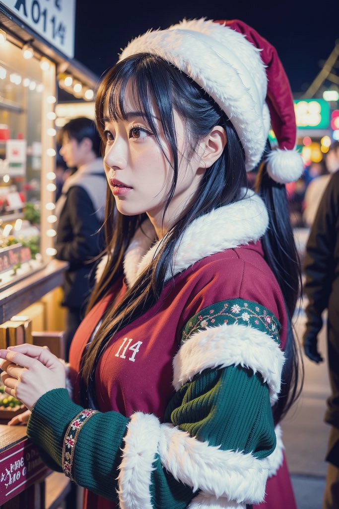 haruto_happyboy's tweet photo. 🎄メリークリスマス🎄🤶🎁

#メリークリスマス
#イブ
#AI美女 https://t.co/k2Fw71Fpxg