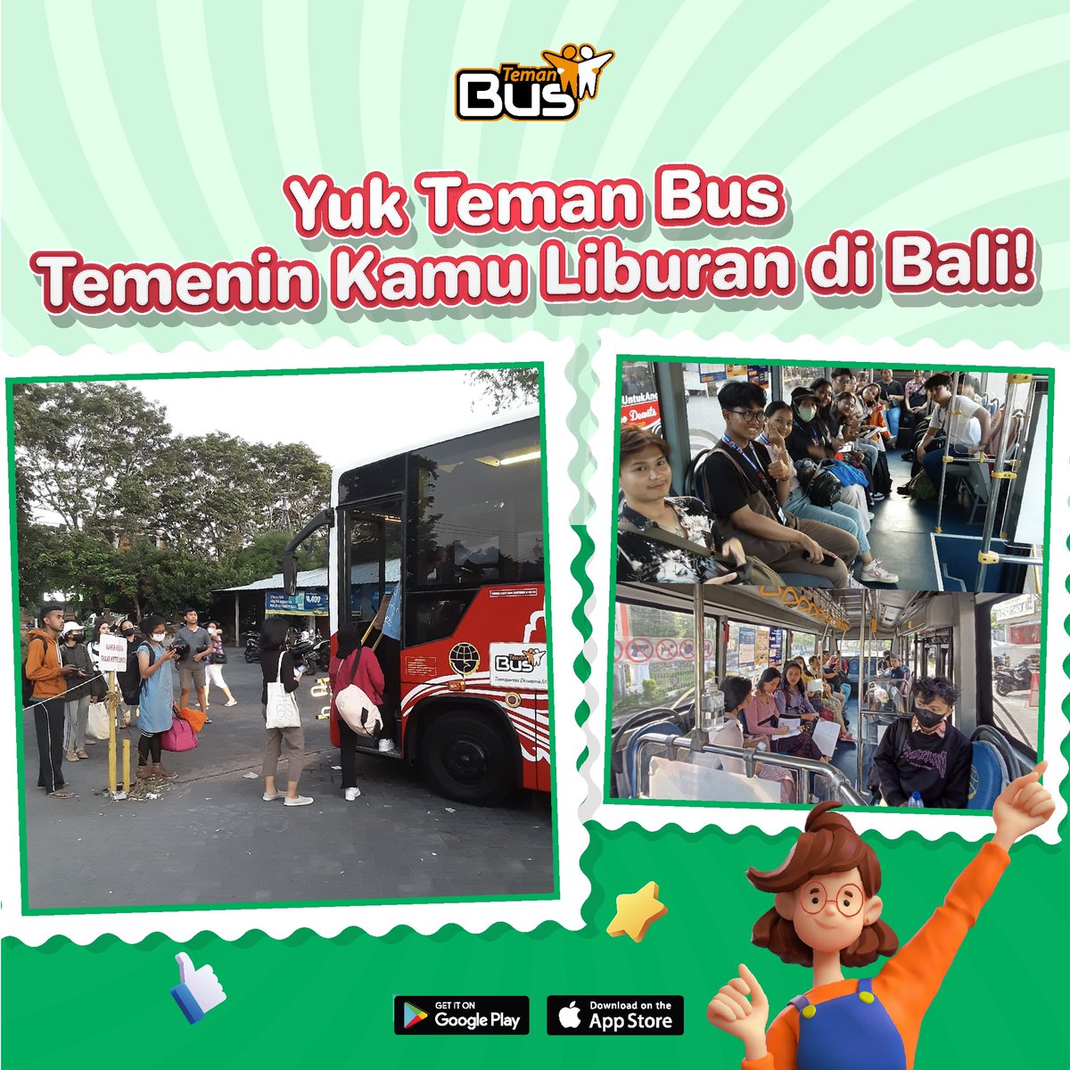 teman_bus's tweet photo. Kamu mau lagi liburan di Bali? Nih kenalin Teman Bus Bali yang siap nemenin kamu jalan-jalan keliling Bali. Yuk cobain!

Info lebih lanjut melalui https://t.co/N2TCM7n7Gt

#KamiAdaUntukAnda
#DownloadTemanBus https://t.co/YtwZ7Dc6fJ