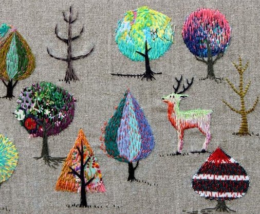 womensart1's tweet image. Kimika Hara, contemporary hand embroiderer from Japan #WomensArt