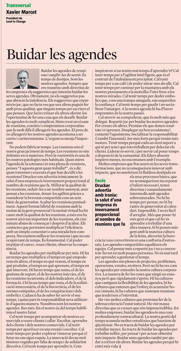 ChusBlasco's tweet photo. 🔝 "Buidar les agendes per multiplicar per més" 💯
"No podem fabricar temps"
Però sí que el podem multiplicar!
El temps que multiplica: quan empoderem als altres,  quan venem, quan produïm, quan aprenem, quan innovem 🙌
@XavierMarcet  #multiplicar #management 
👇👇👇 https://t.co/5cRYSybN9v