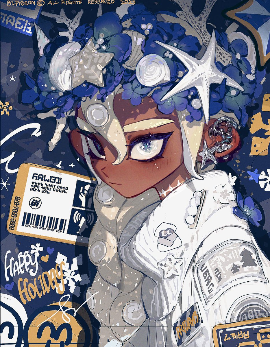 ✨️🪼CHRISTMAS THIRTEEN🐚✨️ 
제대로 그리고싶은디 시간없어서 낙서밖에 못하니 슬픔