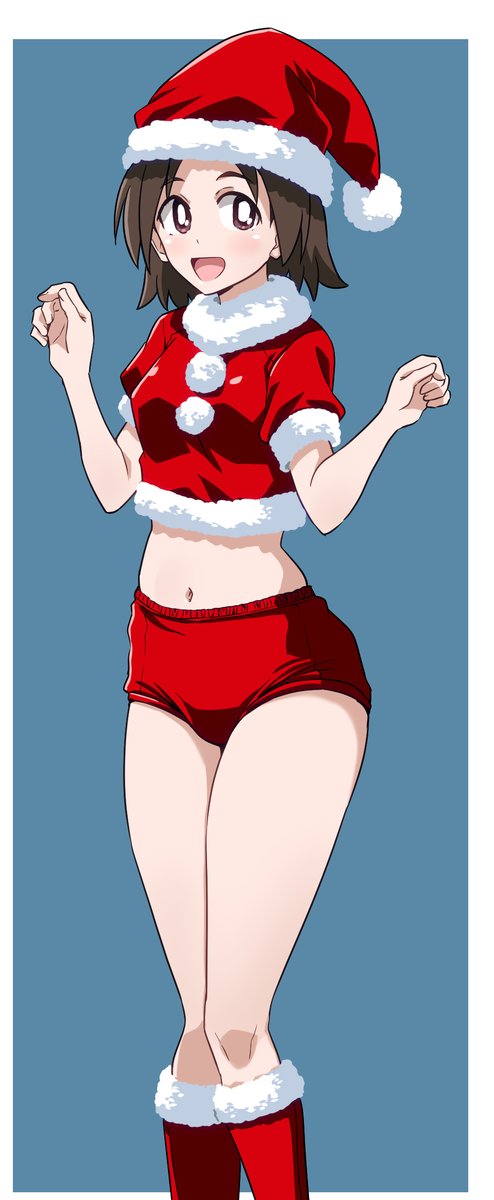 去年描いたガルパンのサンタガールです 