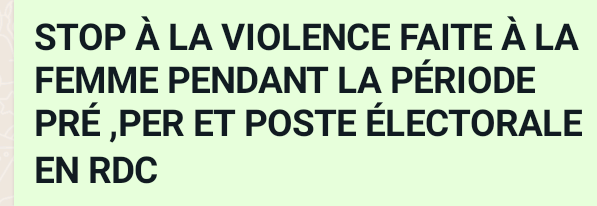 Les femmes médecins dénoncent  avec la dernière énergie toutes formes des violences dont les femmes sont victimes pendant cette période pré, per et post électorale. Nous exprimons notre solidarité envers elles. Que les responsables  soient punis par les instances competentes