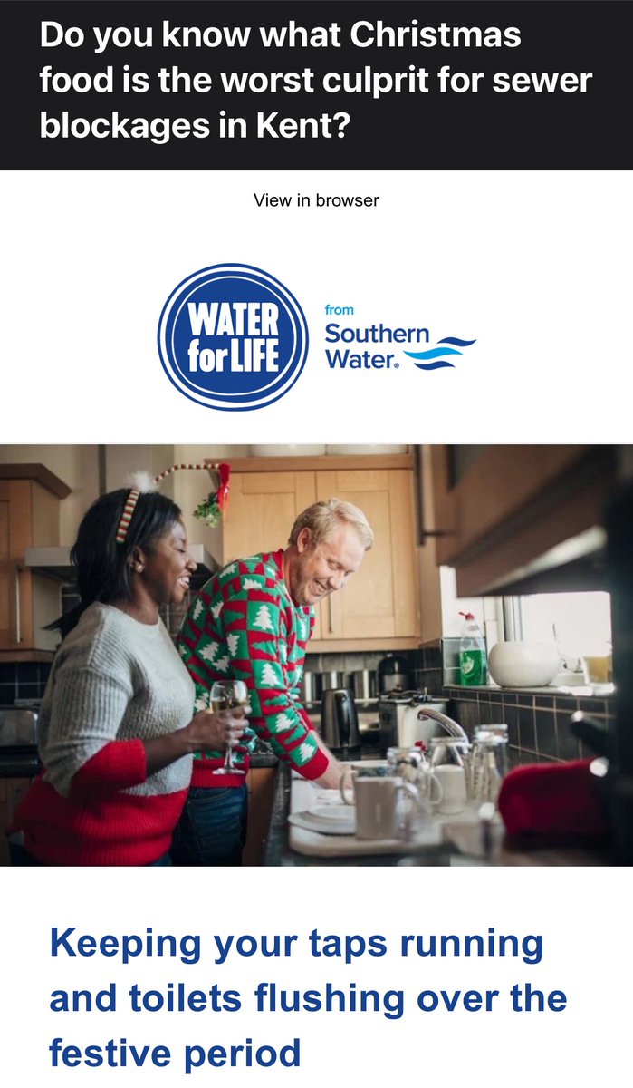 StratoMagic's tweet photo. @SouthernWater capture the festive mood perfectly in their Christmas email https://t.co/hyF9NfLTa3