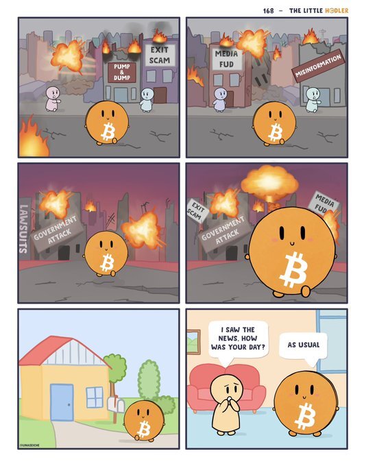 CryptoMacv12's tweet photo. "Bitcoin doesn't care about the naysayers or the market dips. It keeps powering through, unfazed and unstoppable. The resilience and strength of this digital currency are truly remarkable! #Bitcoin #Crypto" https://t.co/iaeJxk1MRU