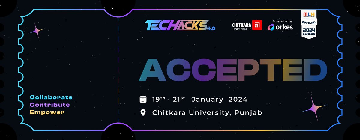 0xironyAditya's tweet image. Afternoon peeps ✨
Glad to let y&apos;all know that our team is accepted as Hackers to participate in #Techacks4 🚀

Dont miss this chance and register now at:  techacks.org

cc: @ashiya_rana @pandey_vasu_ 
#mlh #hackathon @techackscu #community @orkesio #GitHub