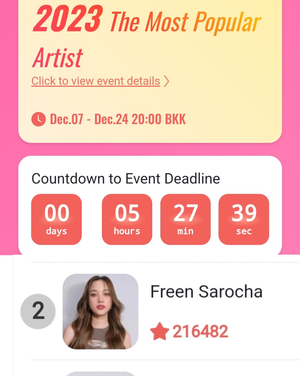 Sampiyo_freen's tweet photo. 📣5 hours left to Vote !
Girlfreens/Boyfreens and Mama's, don't forget to drop your Free Daily Votes for freen. Last Day of voting 👇🌷🤍
🔗https://t.co/QnG4XqSKsU
#srchafreen https://t.co/u3gbO3bvgp