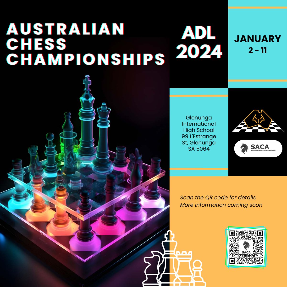 sachessau's tweet photo. All I want for Christmas is ...... Tickets to the:
- Australian Allegro Chess Championships
- Australian Chess Championships
- Australian Junior Chess Championships
#SACA #Chess #Adelaide #AusChess #SAJCL #JuniorChess https://t.co/Mvom1Nr9Ij