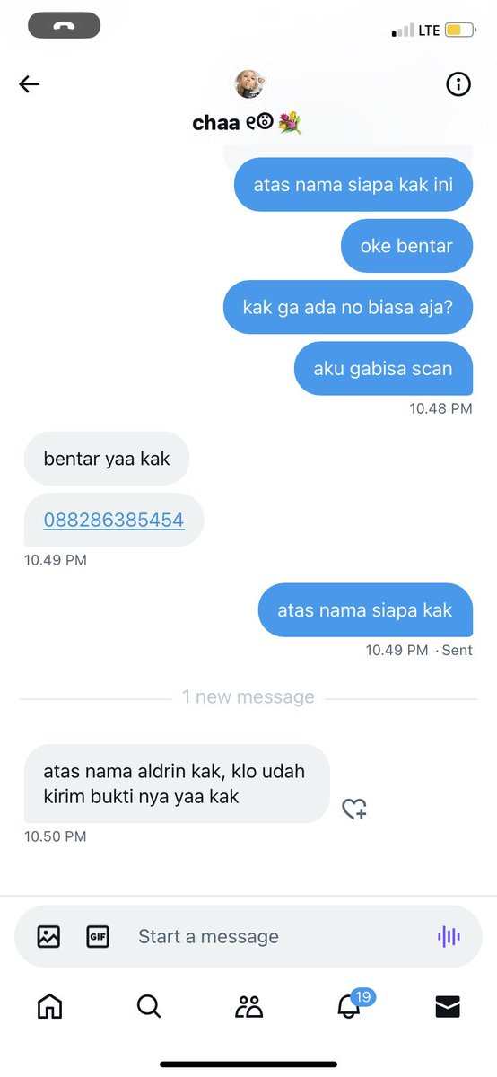 mlkylat3's tweet photo. ❗️ HELP RT ❗️ ini orang ga kapok kapok ganti usn mulu, btw dia nipu orang dengan jualan akun tiktok ya. stay safe everyone <3 @/neychae. aku salah satu korban nya. #zonauang #zonabu https://t.co/4rBNoPDnCB