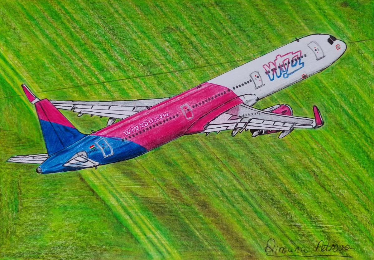 My beuatiful drawing on A5 format of @Airbus A321-231 HA-LXD operated by @wizzair flying over Budapest in 2016. 🇭🇺 ✈️💚
Source: Wizz Air
#Budapest #BudapestAirport #Hungary #Airbus #A321 #drawing #art #airline #lowcostairline #passion #aviation #green #WizzCraft #flyWizz
